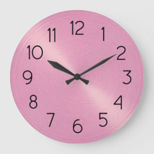 Elegante Roze Glans Grote Klok