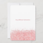 Elegante Roze Glitter 30e verjaardag Uitnodiging (Achterkant)