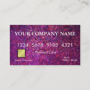 Elegante Roze Glitter Creditcard Visitekaartje