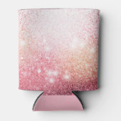 Elegante roze Glitter glinstering Blikjeskoeler (Voorkant)