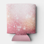 Elegante roze Glitter glinstering Blikjeskoeler (Achterkant)