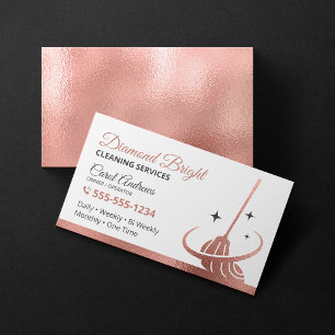 Elegante Roze Goud Folie Bedrijfs Huishoudelijke S Visitekaartje