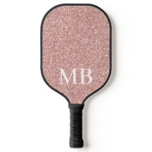 Elegante Roze Goud Roze Glitters 2 Initiele Monogr