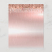 Elegante roze gouden blanco flyer (Achterkant)