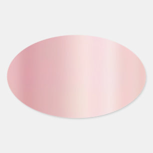 Elegante Roze Gouden Blanco Sjabloon Maak Je Eigen Ovale Sticker