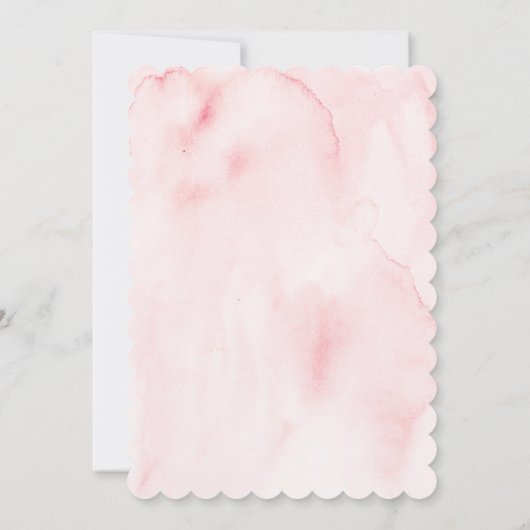 Elegante Roze Gouden Bloemenschildering Trouwfeest Save The Date (Achterkant)