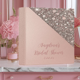 Elegante Roze Gouden Bruidsdouche 1" Multomap