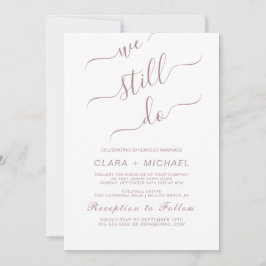 Elegante Roze Gouden Calligraphy Huwelijksbelofte  Kaart