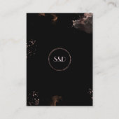 Elegante roze gouden frame trouwdetails informatiekaartje (Achterkant)