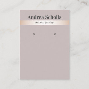 Elegante roze gouden gestreepte sieraden oorbellen visitekaartje