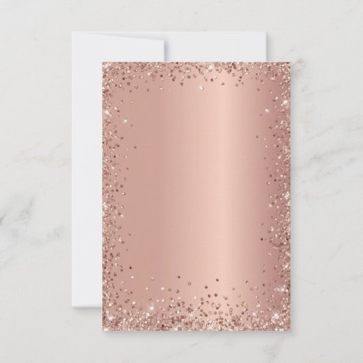 Elegante Roze Gouden Glitter 60e Verjaardag Kaart (Achterkant)