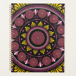Elegante Roze Gouden Mandala, Boho Zen Dot Art Flo Planner