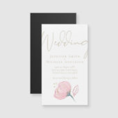 Elegante Roze Gouden Moderne Trouw Bruiloft Glans (Voorkant / Achterkant)