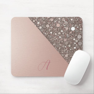 Elegante Roze Gouden Monogram Planner Muismat