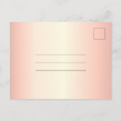 Elegante Roze Gouden Quinceanera Save The Date Briefkaart (Achterkant)