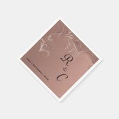 Elegante Roze Gouden Trouwreceptie Servet (Hoek)