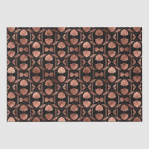 Elegante roze gouden waaier grid Art Deco patroon Tissuepapier