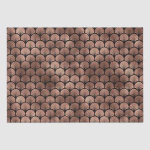 Elegante Roze Gouden Waaiers Grid Art Deco Patroon Tissuepapier