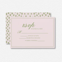 Elegante roze groene Stippen bruiloft