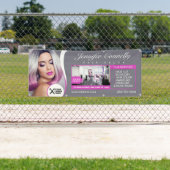 Elegante Roze Haarsalon, Schoonheidssalon Spandoek (Insitu)