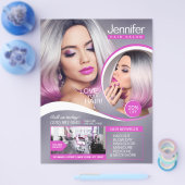 Elegante Roze Hair Salon Flyer (Enkel)