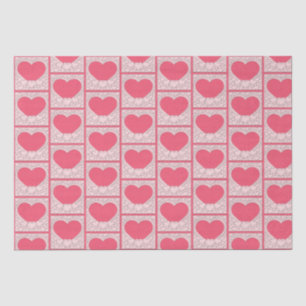 Elegante Roze Hart Gelukkige Valentijnsdag Stijlvo Tissuepapier