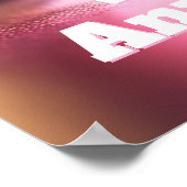 Elegante Roze Hart Gem 10e bruiloft Jubileum Poster (Hoek)