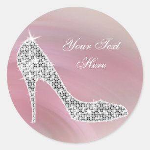 Elegante roze hoge hak schoen Stickers