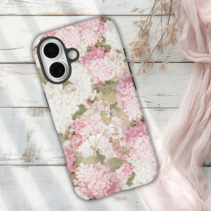 Elegante Roze Hortensia Aquarel iPhone 16 Hoesje