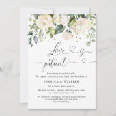 Elegante Roze Hydrangea Rozen Uitgesteld Kaart (Voorkant)