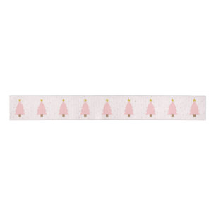 Elegante roze kerstboomlijn, gouden sterren grosgrain lint