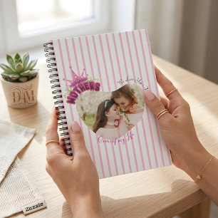 Elegante Roze Koningin Kroon Gelukkige Moederdag F Notitieboek