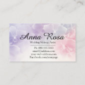 *~* Elegante roze lavendelbloem foto Visitekaartje (Achterkant)