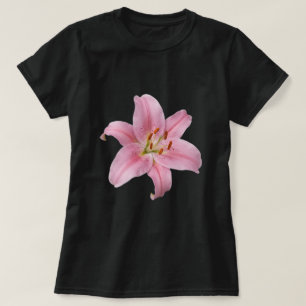 Elegante Roze Lelie Bloem T-shirt