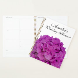 Elegante roze magenta floral hortensia rozen planner