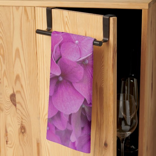 Elegante roze magenta floral hortensia rozen theedoek (Derde Gevouwen)