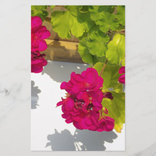 Elegante roze magenta rode bloemen briefpapier