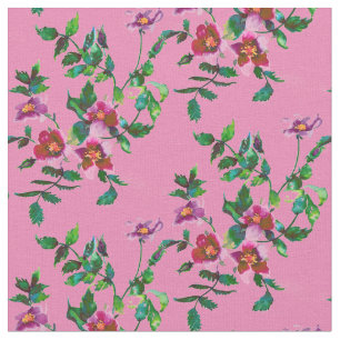 Elegante roze magenta waterverf rozen stof