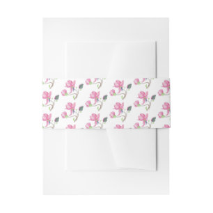 Elegante Roze Magnolia Tuin Uitnodigingen Wikkel