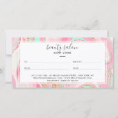 Elegante roze marmeren roze gouden glitters cadeau (Achterkant)