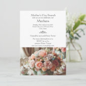 Elegante Roze Moederdag  Kaart (Staand voorkant)