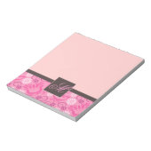 Elegante roze notitieblok met monogram (Gedraaid)