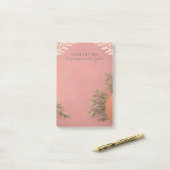 Elegante Roze Olijftak Post-it® Notes (Op bureau)