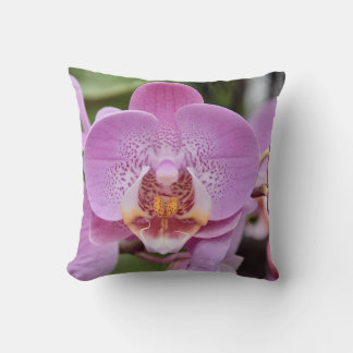 Elegante Roze Orchidee Bloem Natuur Close-up Worp  Kussen