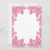 Elegante Roze Orchidee Bloemen Lijst Verjaardag Kaart (Achterkant)