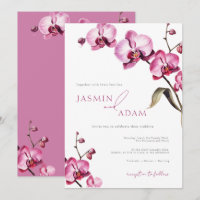Elegante Roze Orchidee Huwelijk