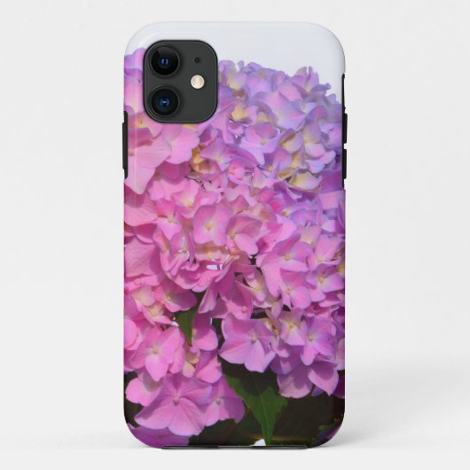 Elegante roze paarse bloemblaadjes hortensia's Case-Mate iPhone case (Achterkant)