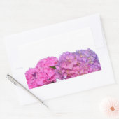 Elegante roze paarse bloemblaadjes hortensia's rechthoekige sticker (Envelop)