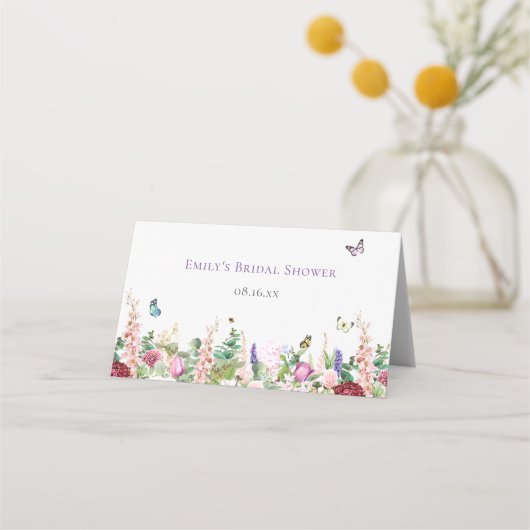 Elegante Roze Paarse Bloemige Vlinders (Achterkant)