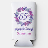 Elegante roze Paarse krans 65e verjaardag (Voorkant)